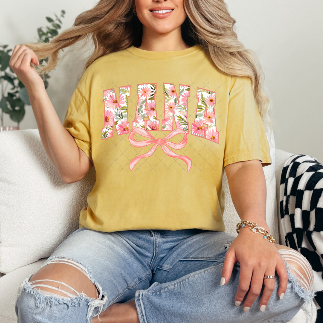 Nana Floral Coquette Transfer