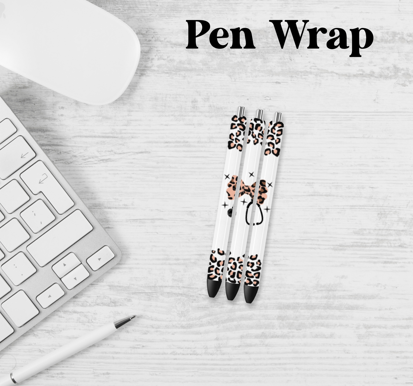 Nurse Stethoscope Pen Wrap Transfer