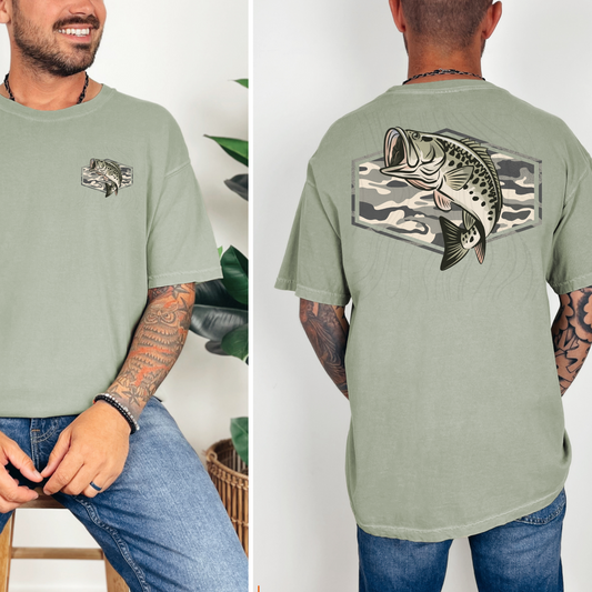 Old School Camo Bass Transfer ** TWO PART* SOLD SEPARATELY**