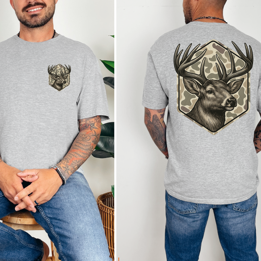Old School Camo Deer Transfer ** TWO PART* SOLD SEPARATELY**