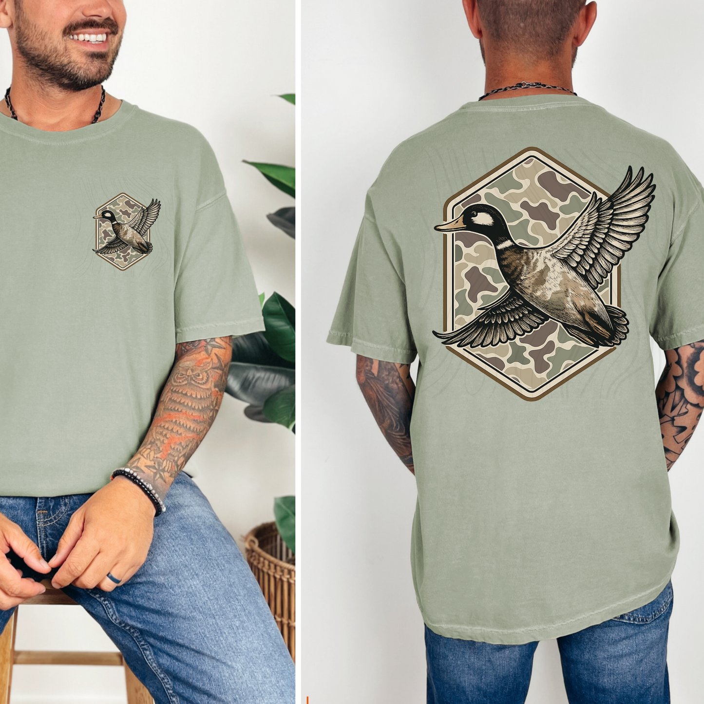 Old School Camo Duck Transfer ** TWO PART* SOLD SEPARATELY**