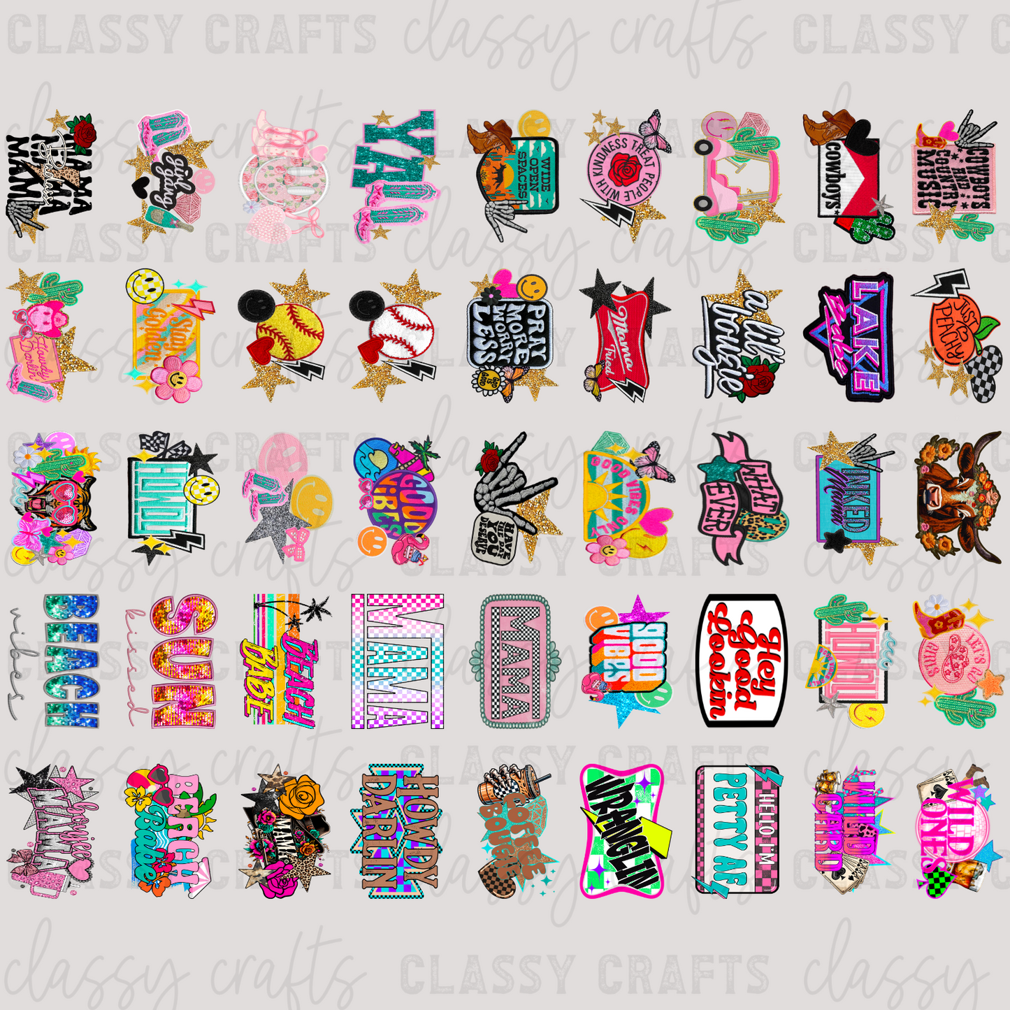 Hat Patches - 30x24 -PREMADE GANG SHEET