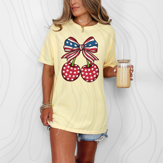 Patriotic Cherries Transfer