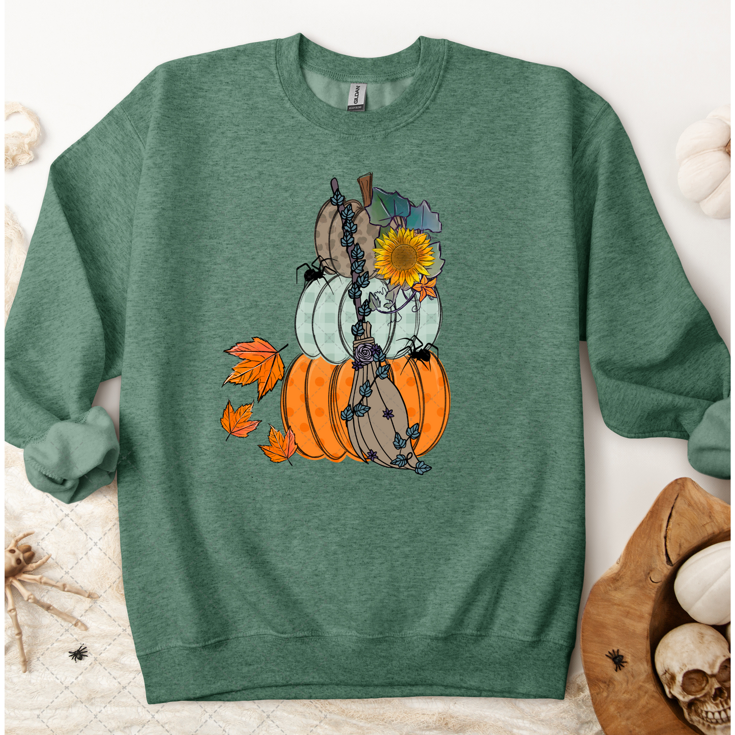 Pumpkins & Broom Transfer