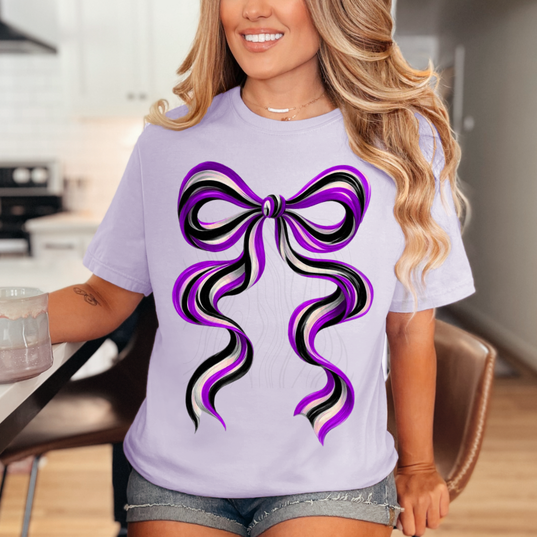 Purple Black Long Bow Transfer