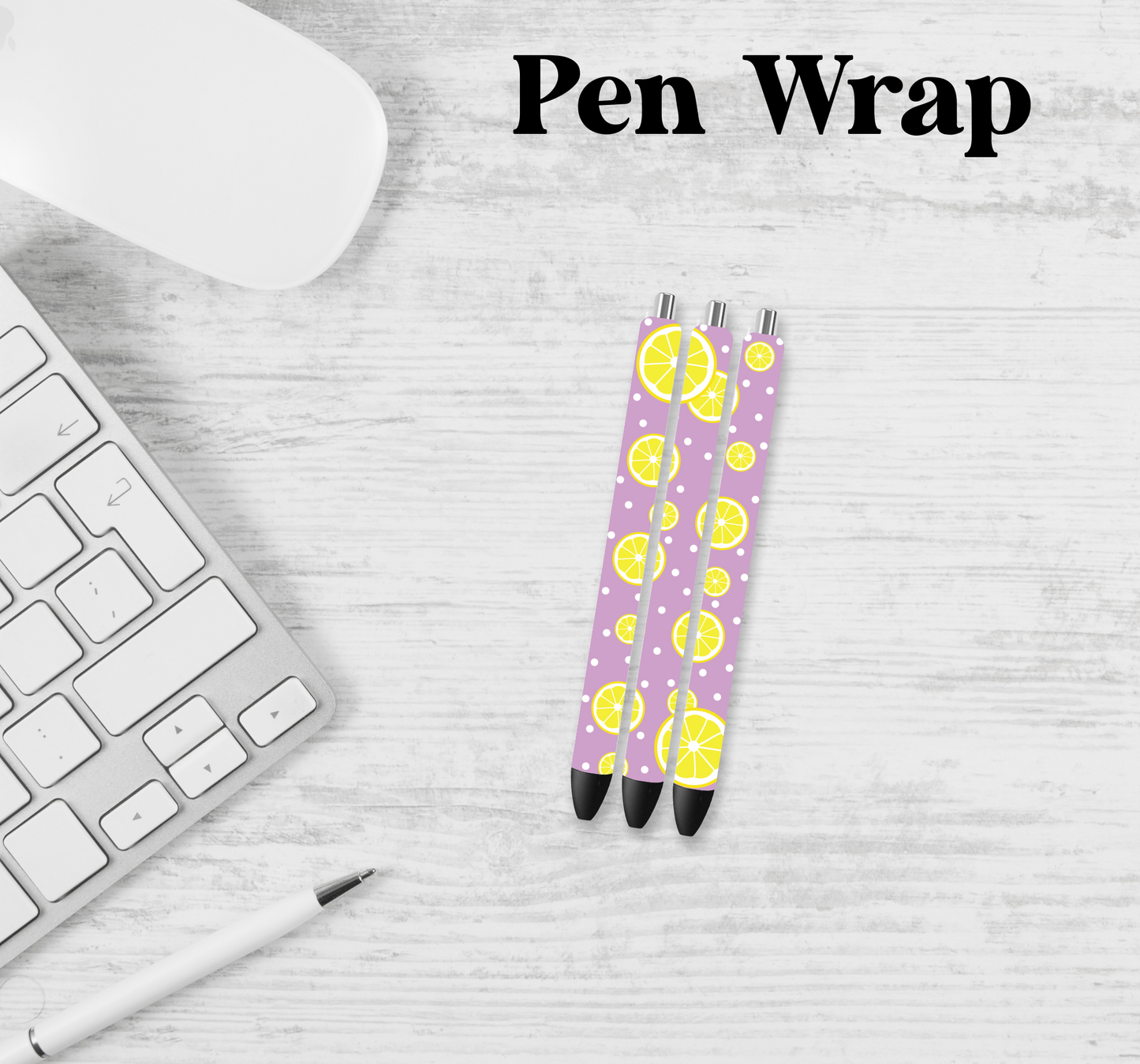 Purple Lemon Pen Wrap Transfer