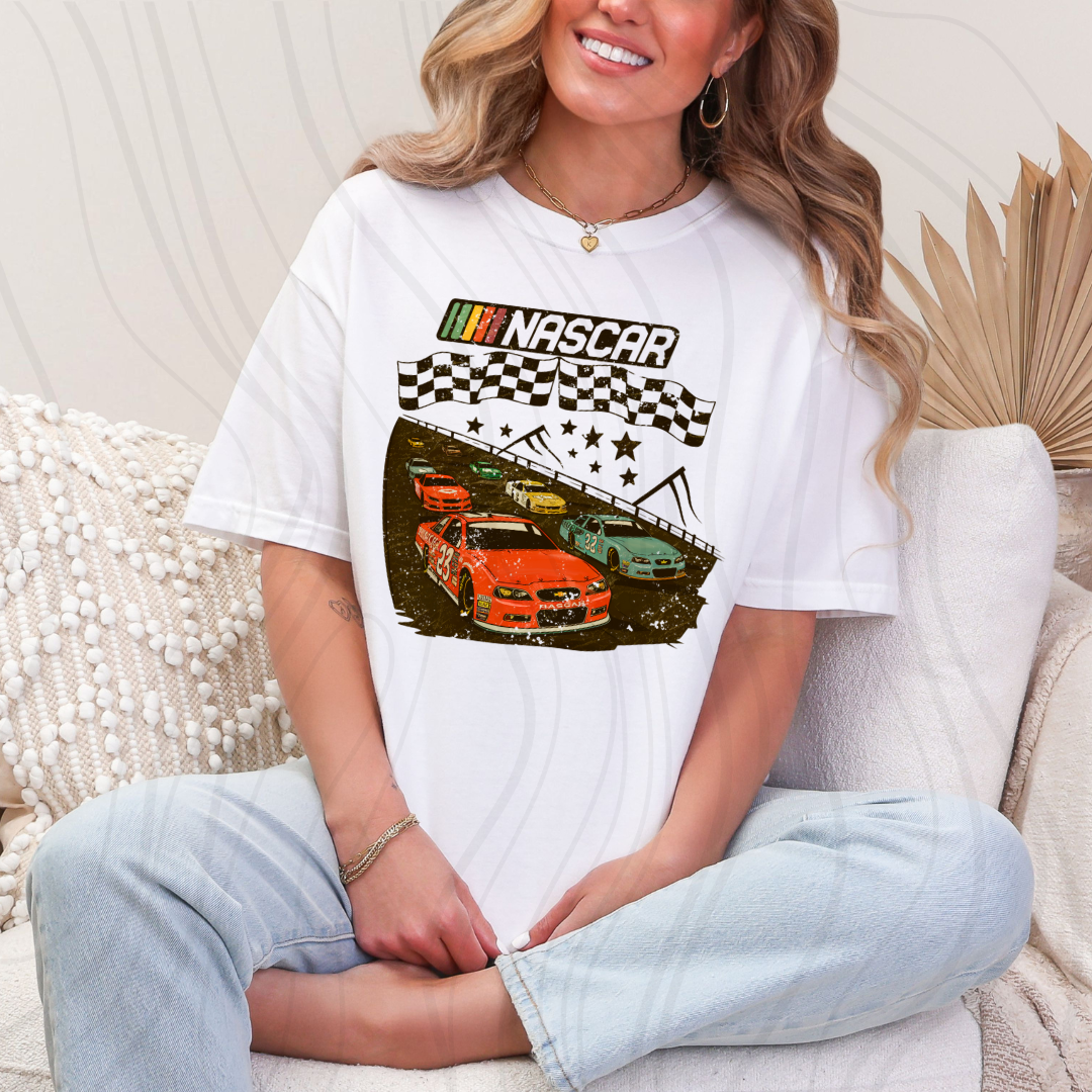 Racing Track Checker Flag Transfer