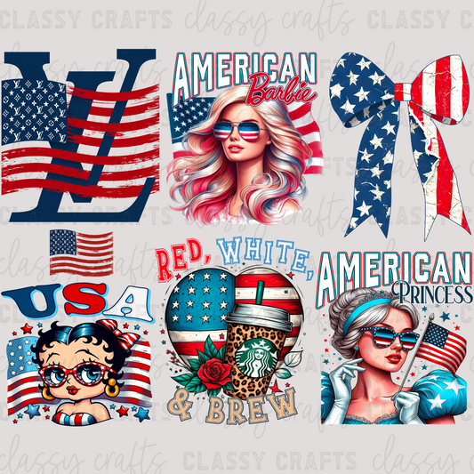 Red, White & Boujee - 30x24 -PREMADE GANG SHEET