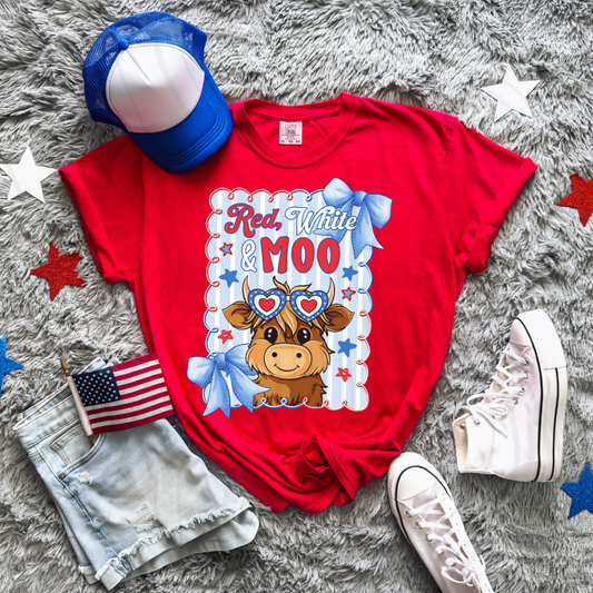 Red White Moo Transfer