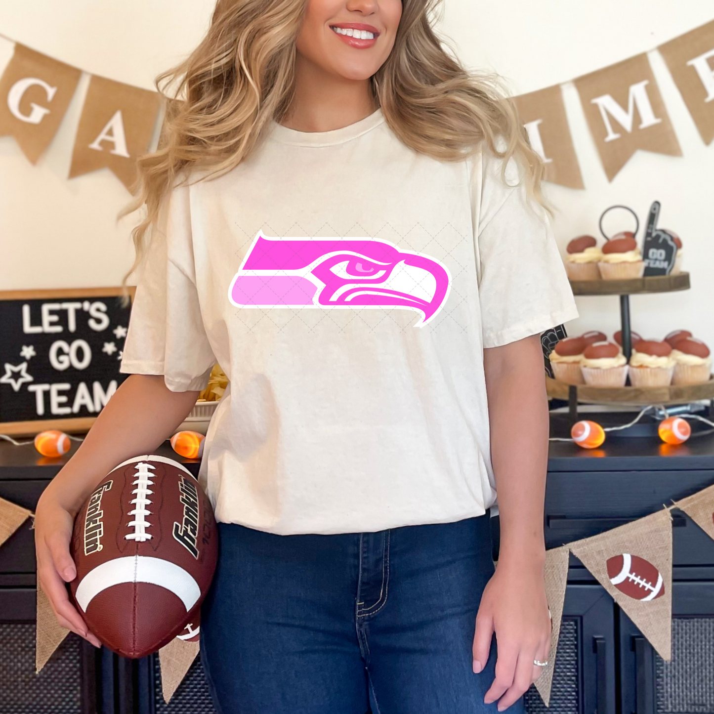 Hawks Pink Transfer