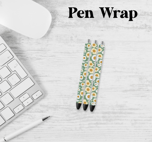 Small Daisy Pen Wrap Transfer