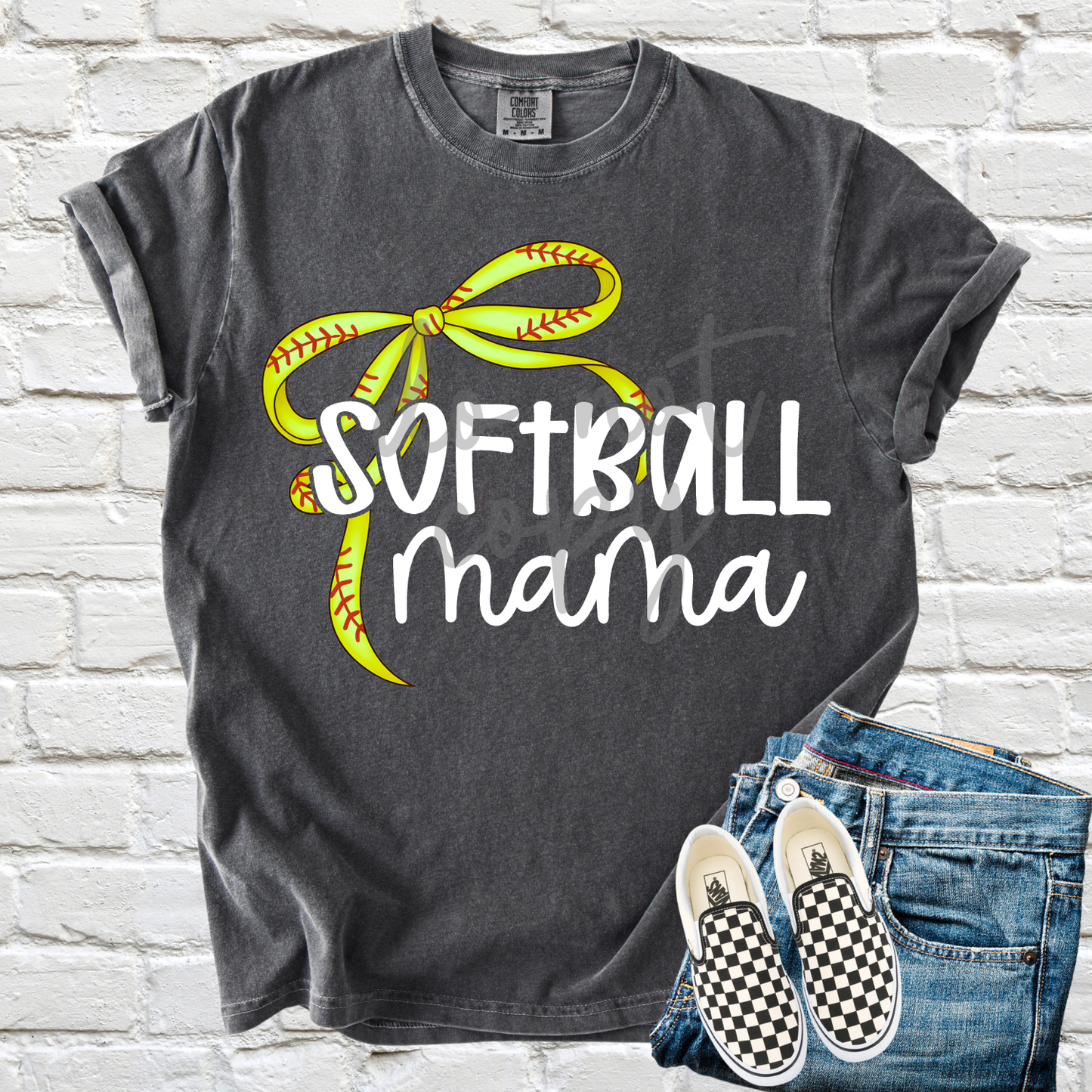 Softball Bow Mama Transfer **SOLD SEPARATELY**