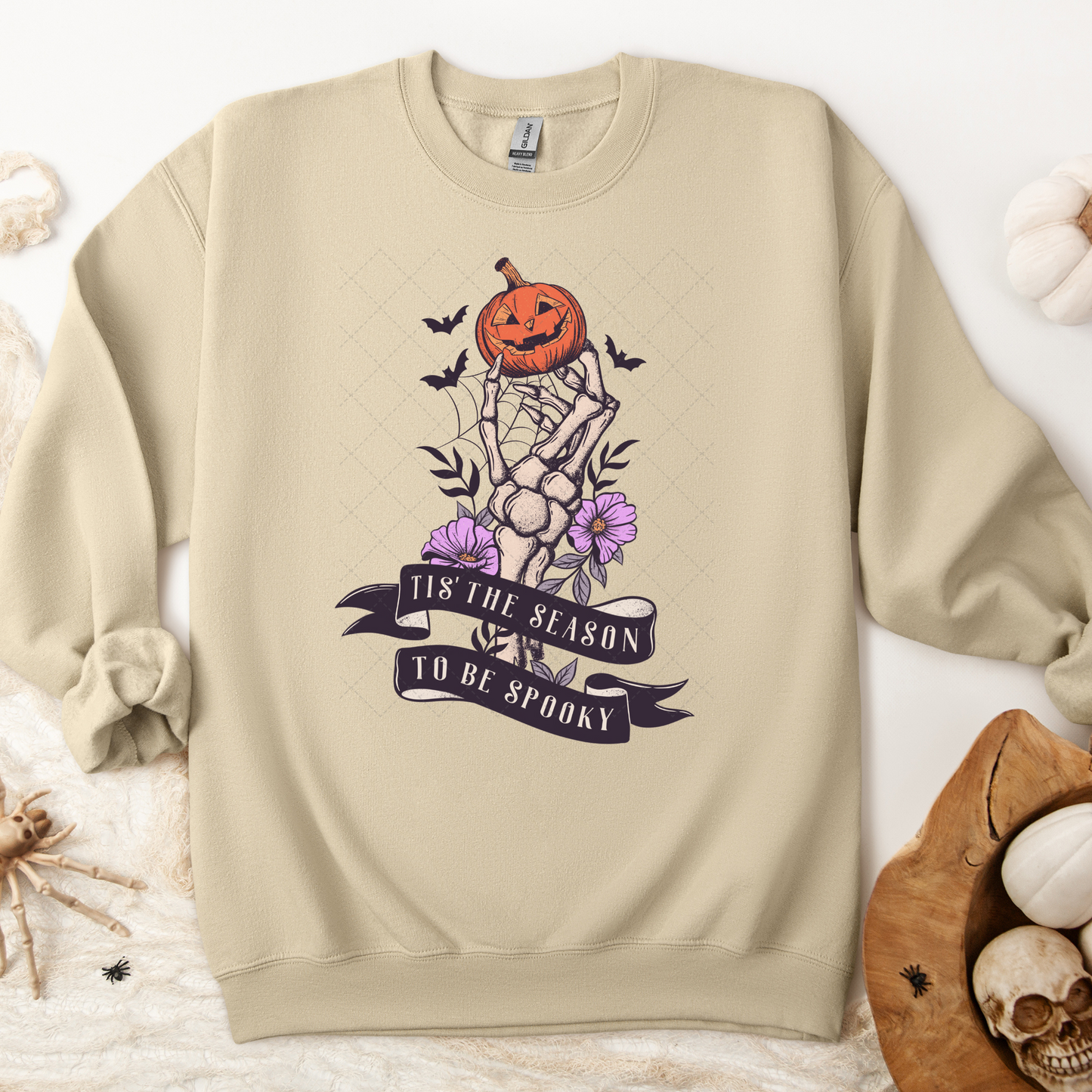 Tis The Season Skelly Hand Transfer