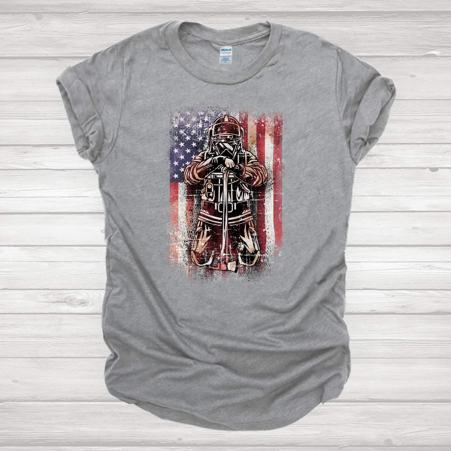 US Firefighter Kneeling Transfer