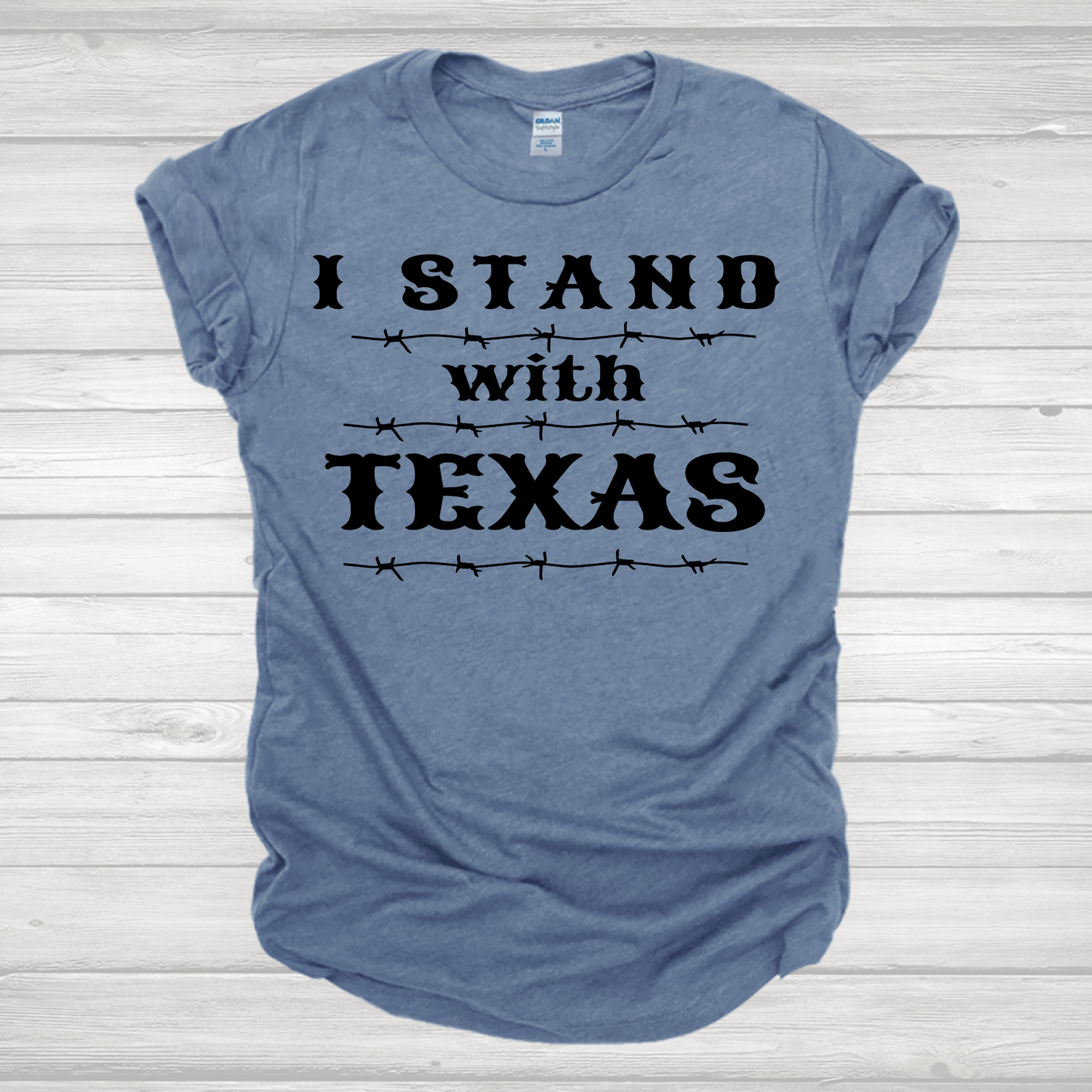 I Stand With Texas Black Transfer