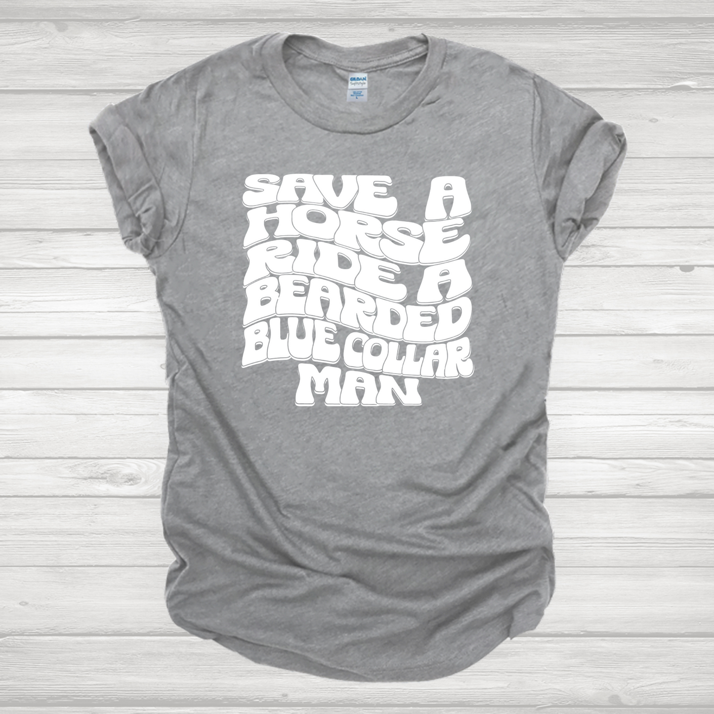 Save A Horse Ride A Beard White Transfer