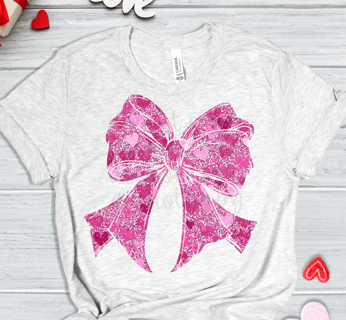 Hearts Coquette Bow Transfer**SOLD SEPARATELY**