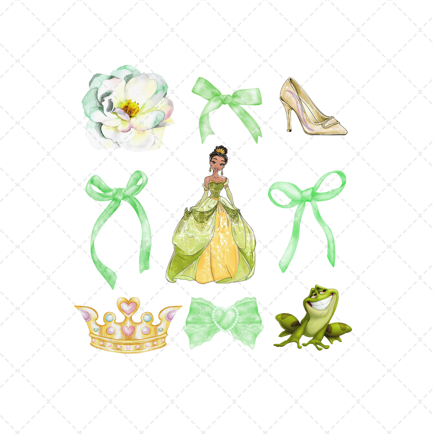 Green Princess Coquette Transfer