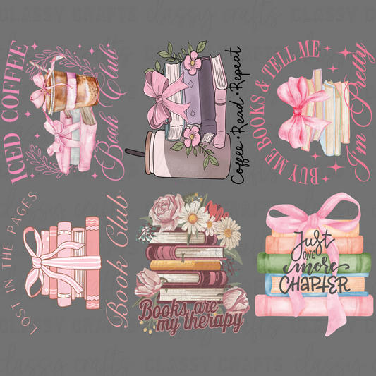 Books Are My Therapy - 30x24 - PREMADE GANG SHEET