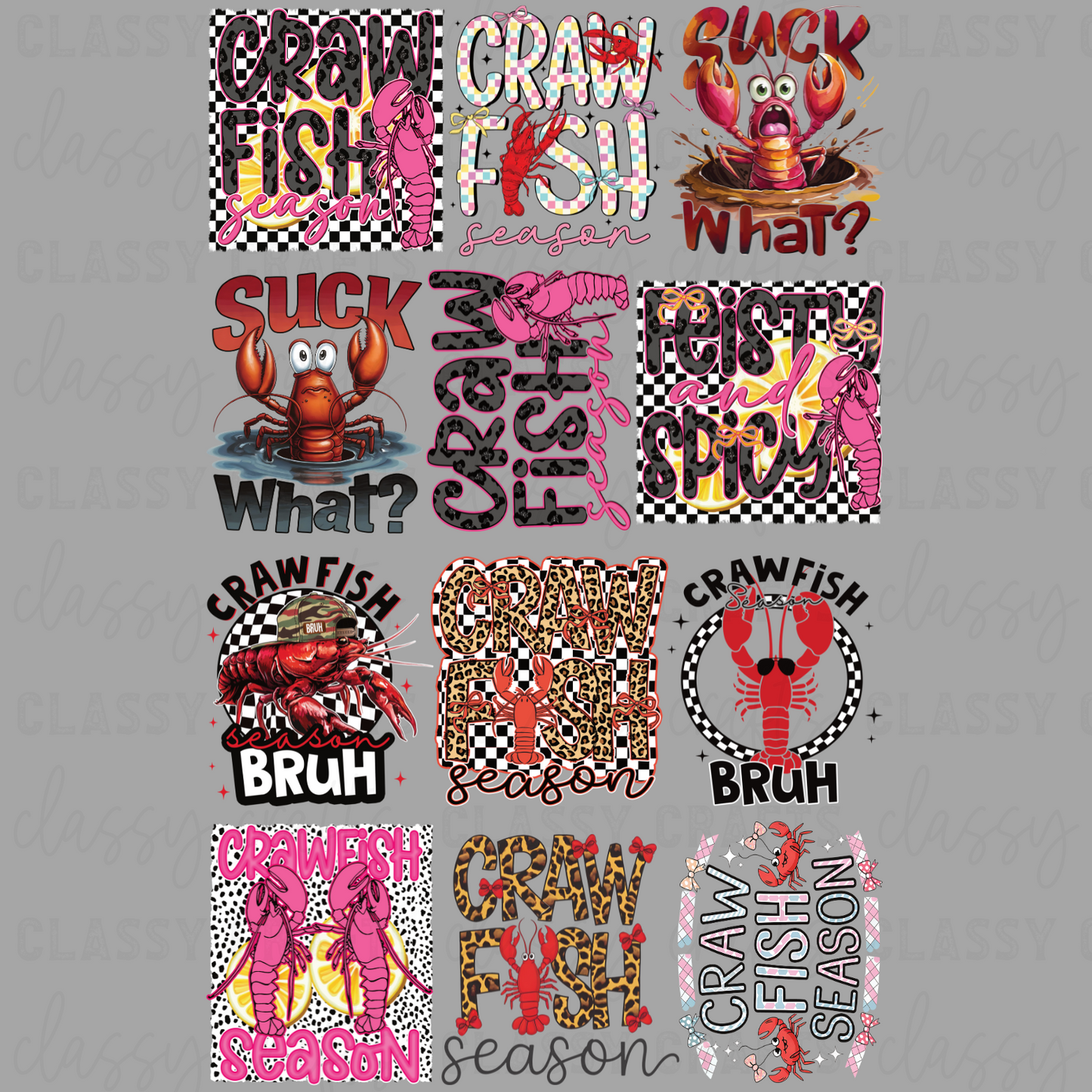 Crawfish Season - 30x48 - PREMADE GANG SHEET