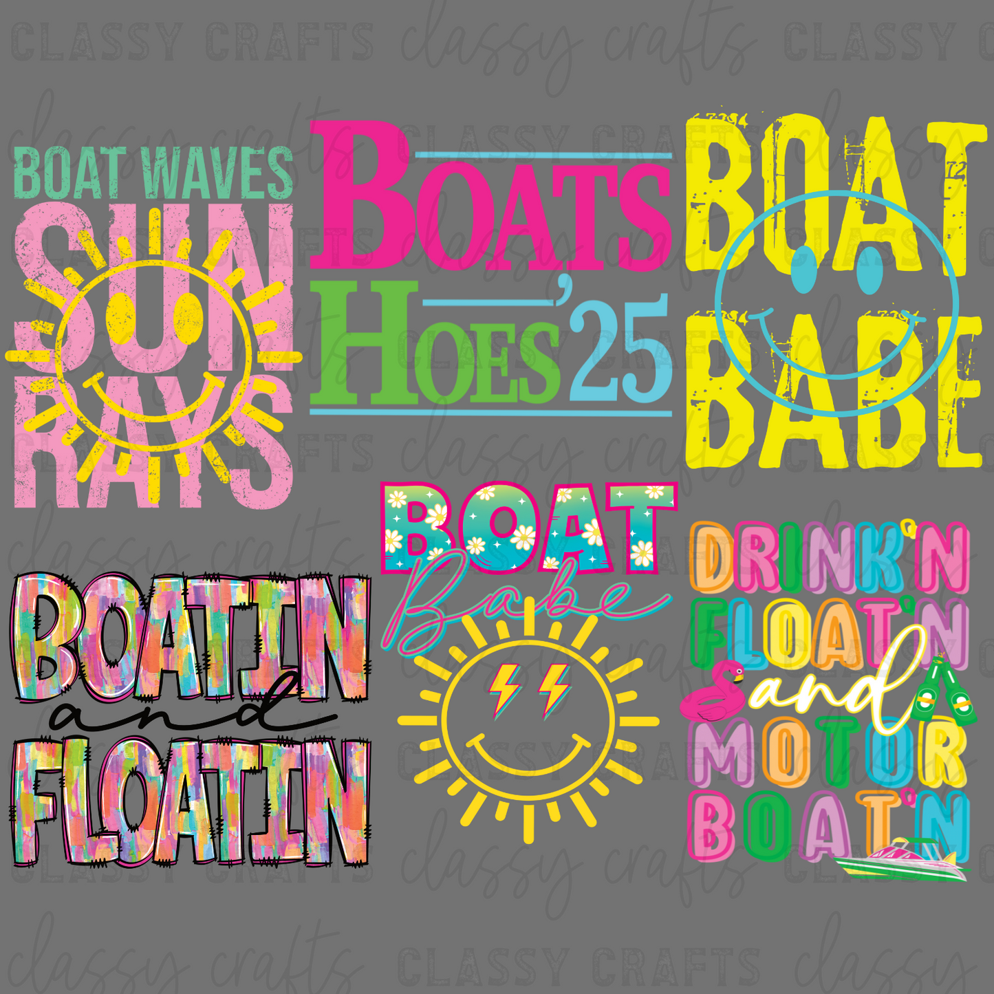Boat Babe - 30x24 -PREMADE GANG SHEET