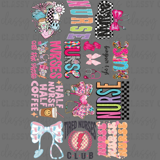 Half Nurse Half Coffee - 30x48 - PREMADE GANG SHEET