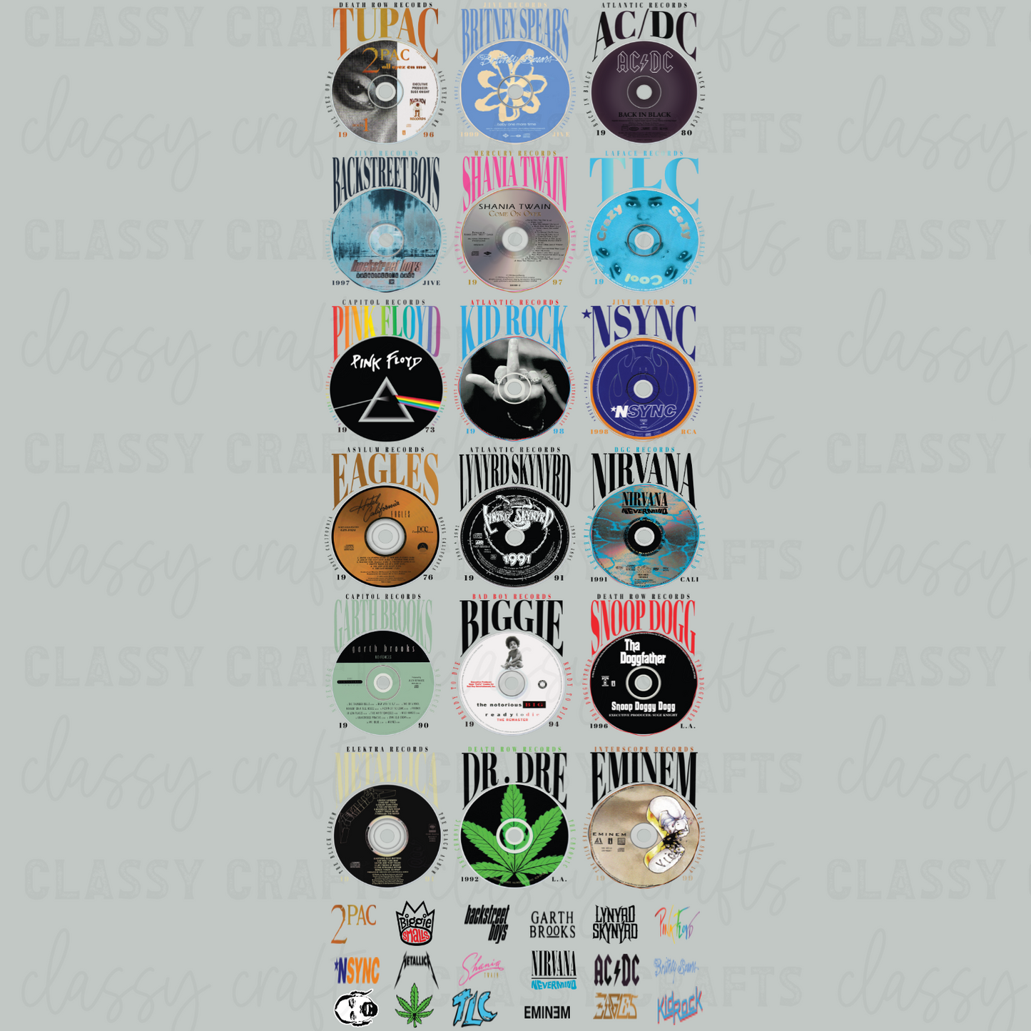 90's Music - 30x80 - PREMADE GANG SHEET