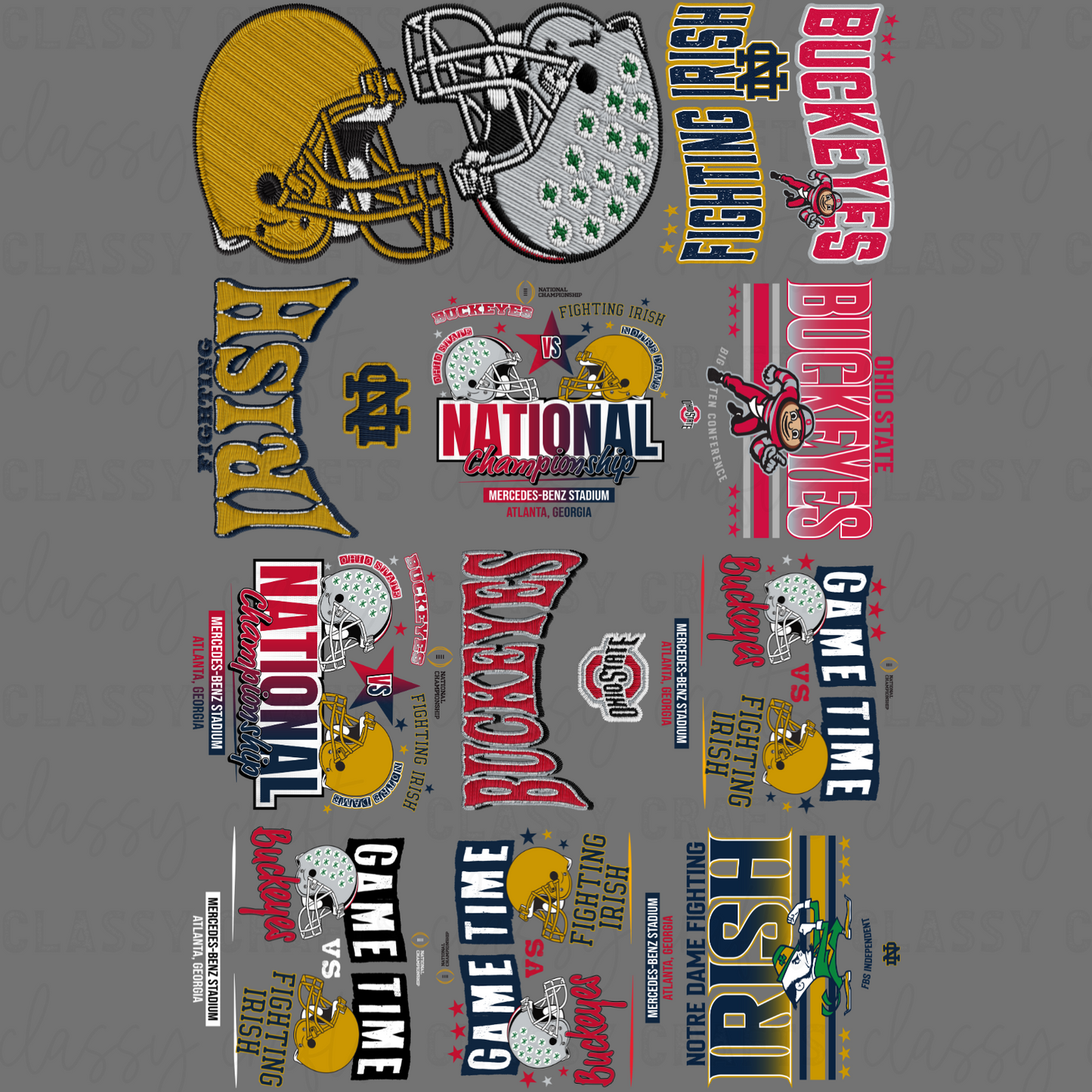 College Football National Champs - 30x48 - PREMADE GANG SHEET