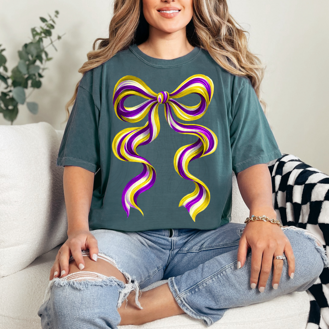 Yellow Purple Long Bow Transfer