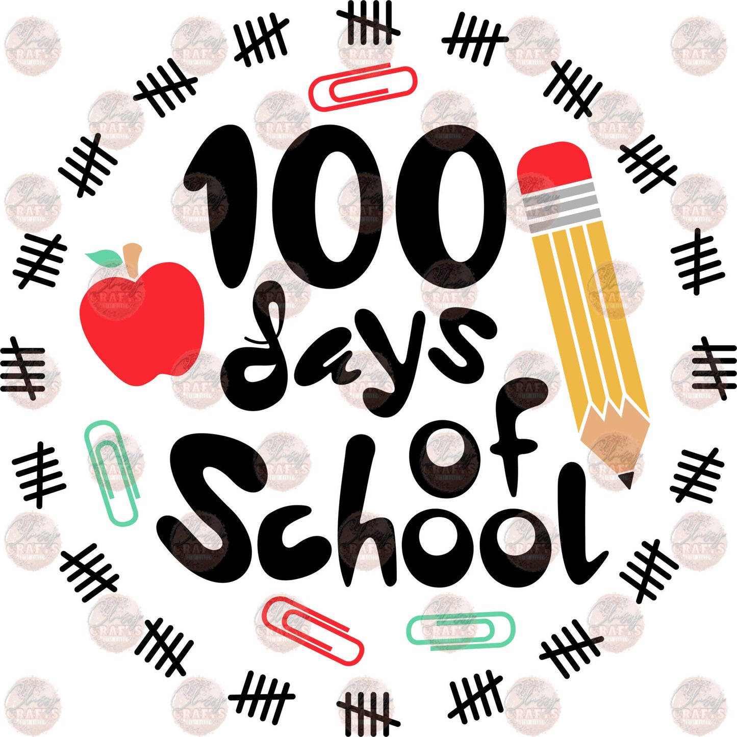 100 Days Of School Transfer
