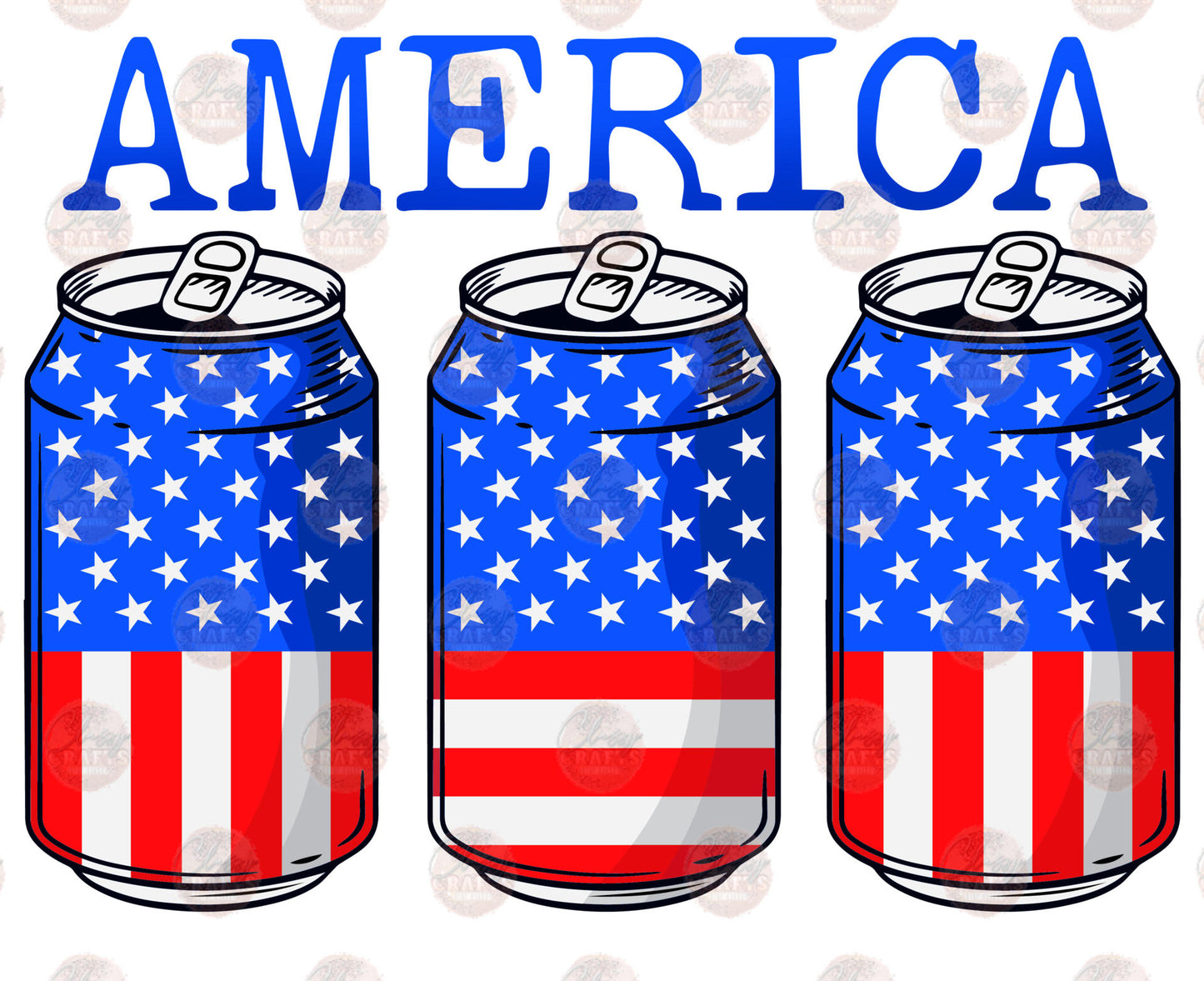 America Beer Cans Transfer