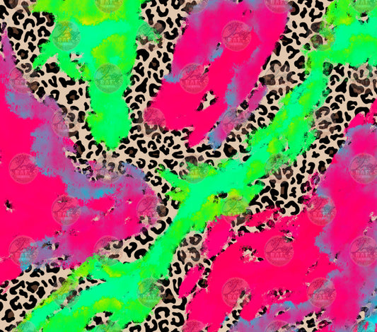 Animal Print Neon 2 Tumbler Wrap
