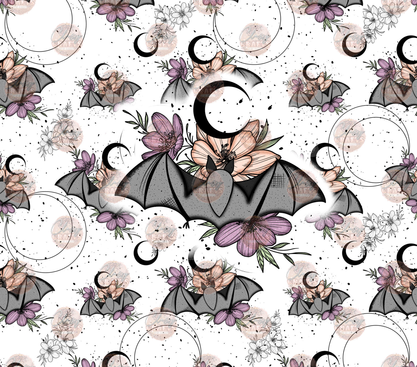 Bat Floral 2 Tumbler Wrap