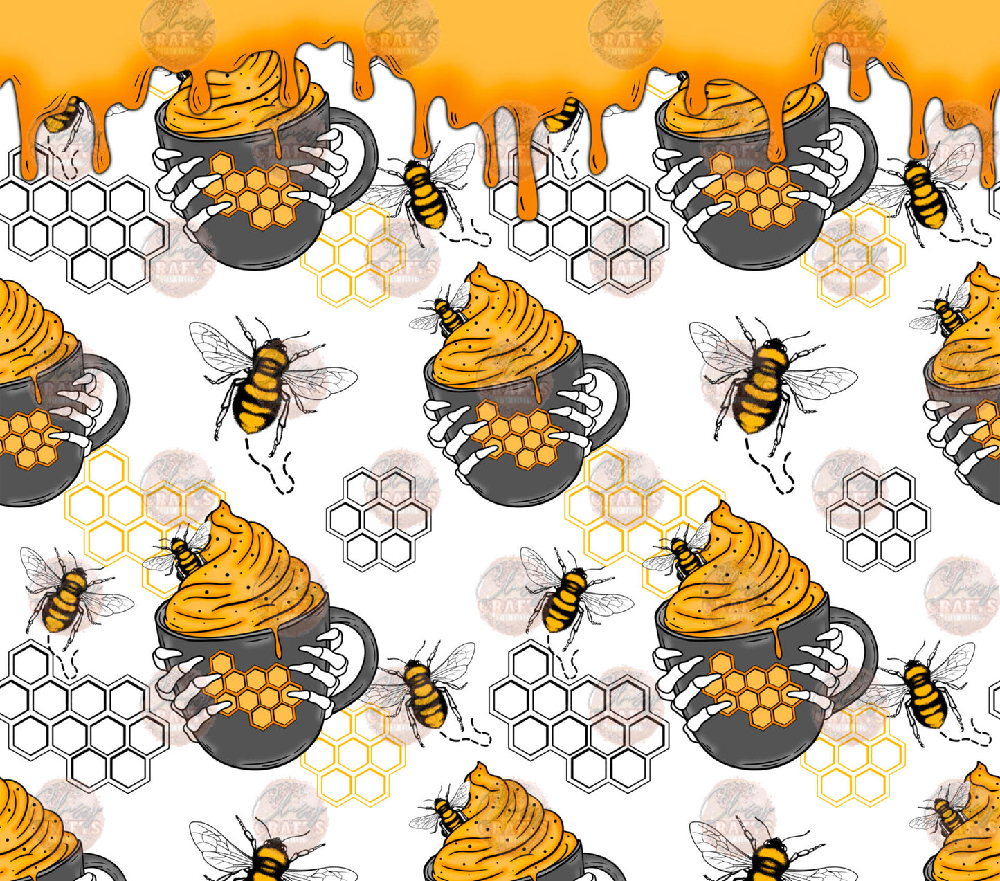 Bee Tea Drip Tumbler Wrap