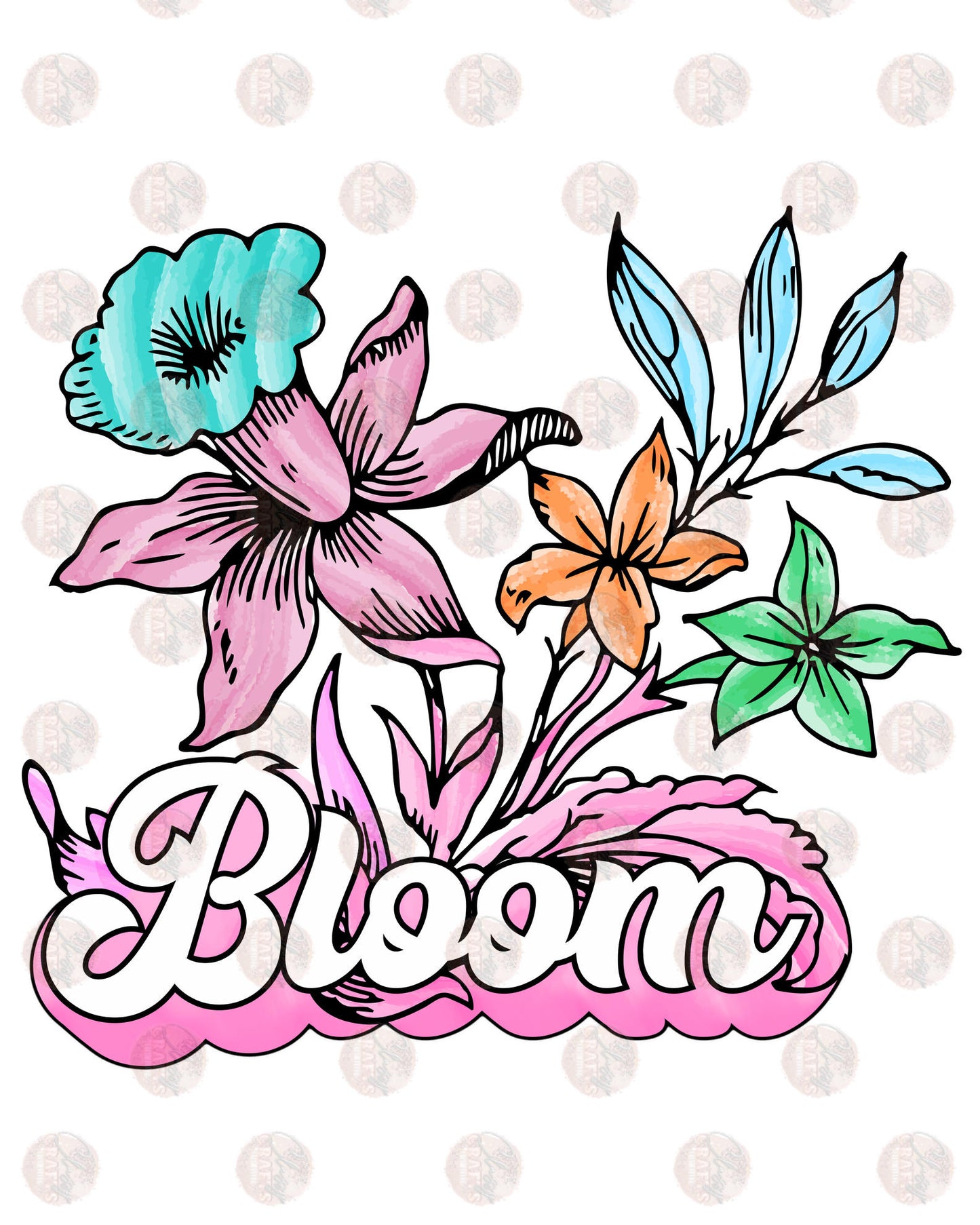 Bloom Pink Transfer