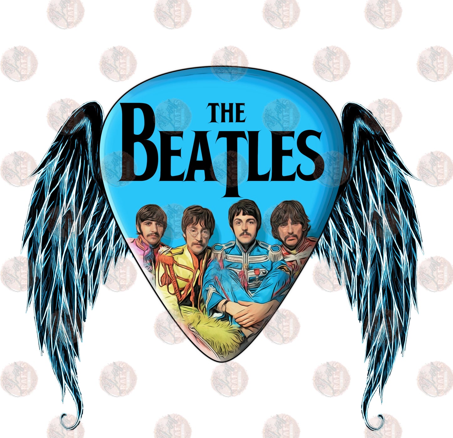 Blue Wing Guitar Pick Transfer