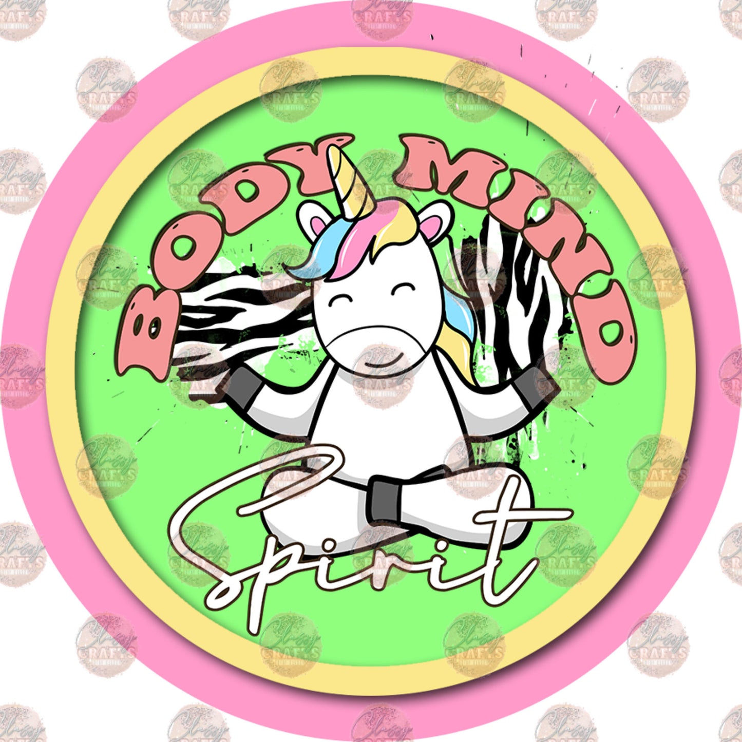 Body Mind Spirit Car Coaster - Sublimation Transfer