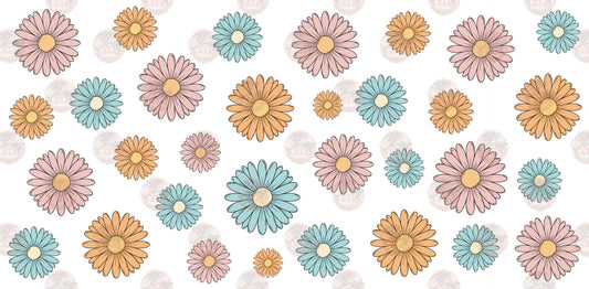 Boho Flowers 16oz Libbey Wrap