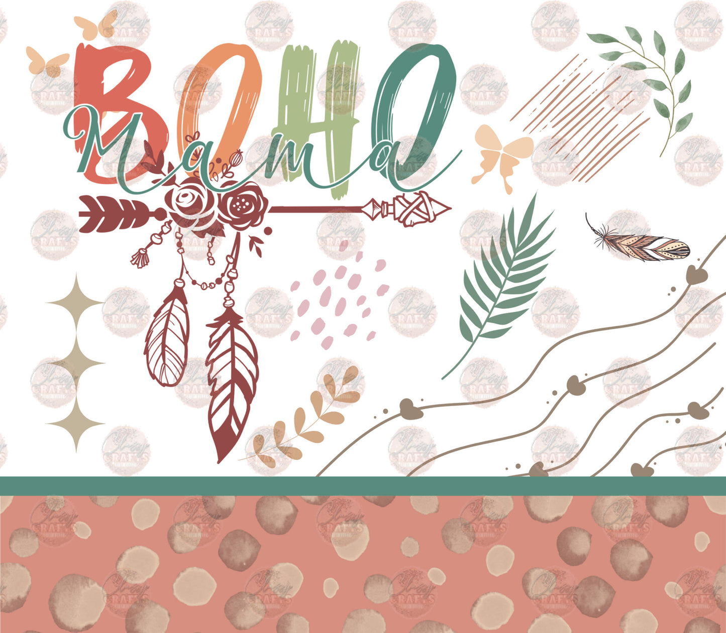 Boho Mama Tumbler Wrap