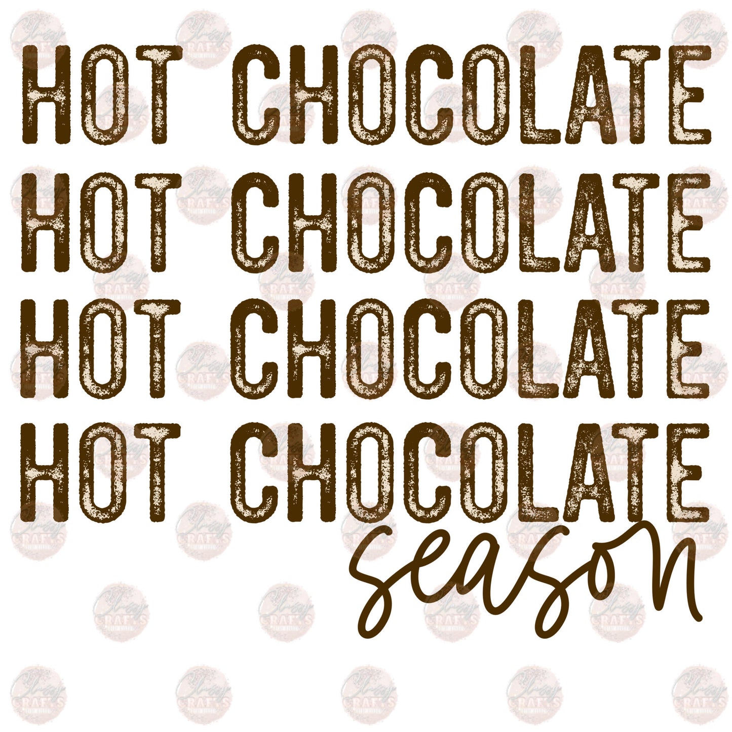 Brown Hot Chocolate Season Transfer