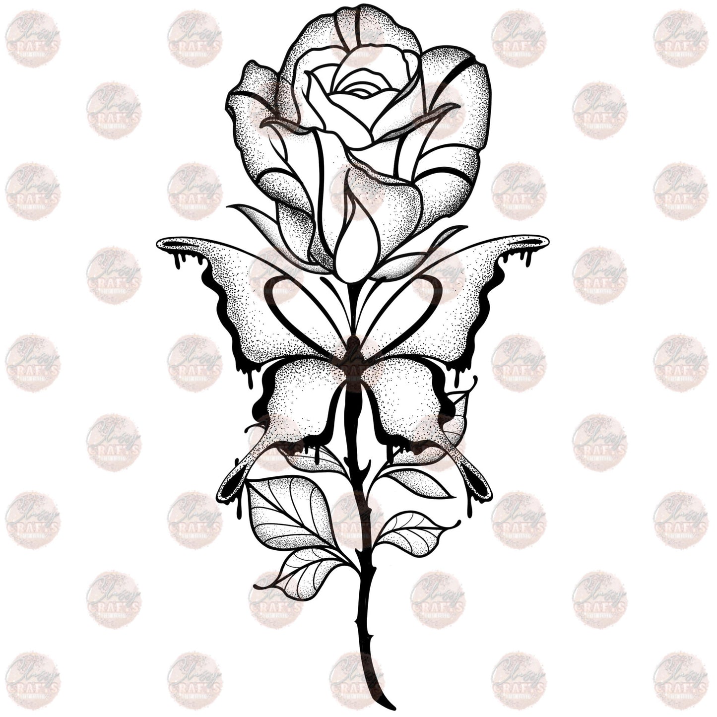 Butterfly Rose with Shading Transfer