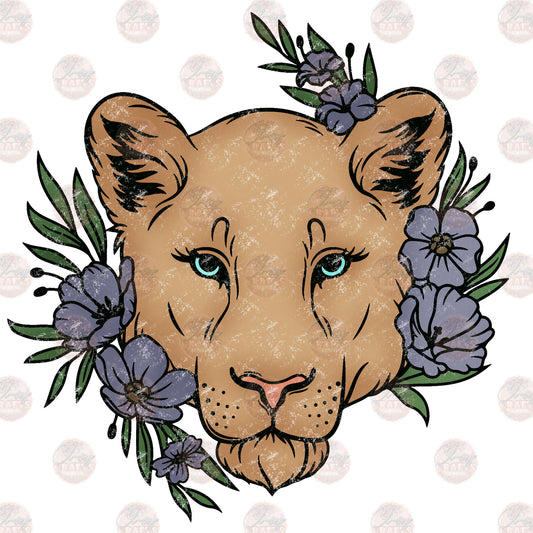 Cat Floral Transfer