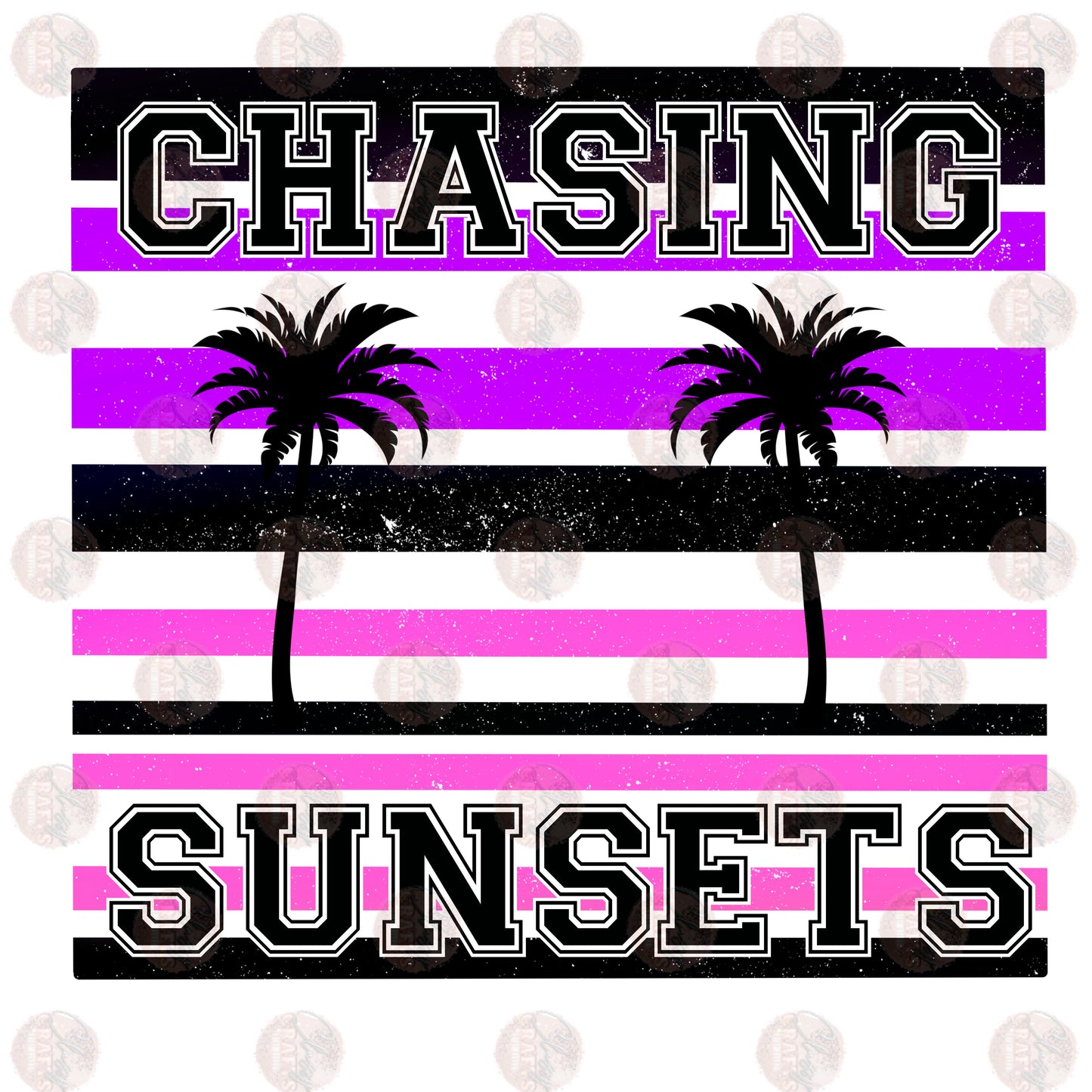 Chasing Sunsets - Purple & Pink Transfer
