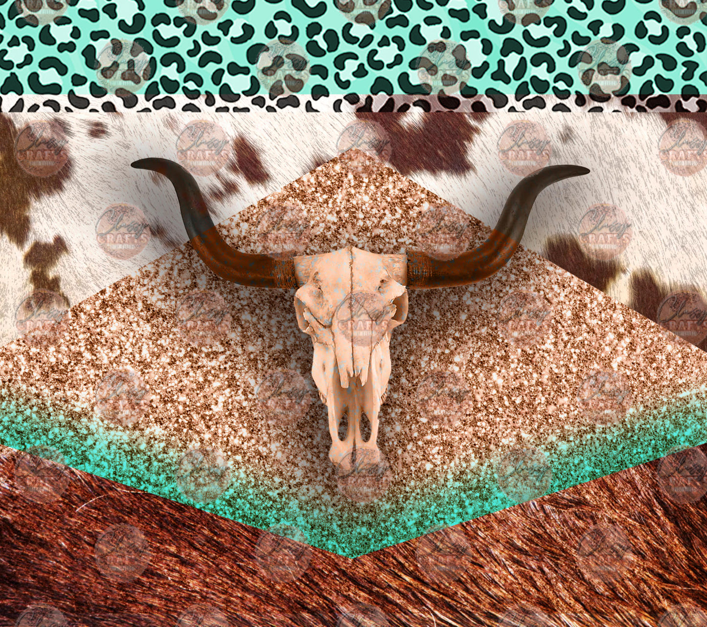 Cow Skull Tumbler Wrap