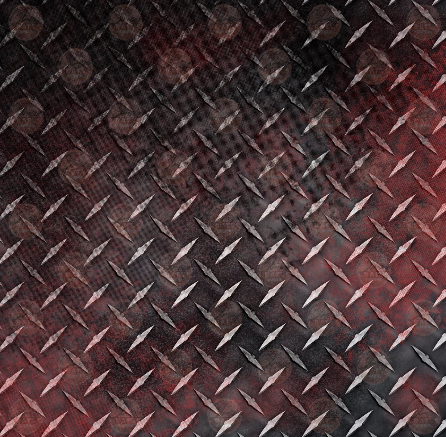 Diamond Plate Black Red Sleeve - Sublimation Transfer