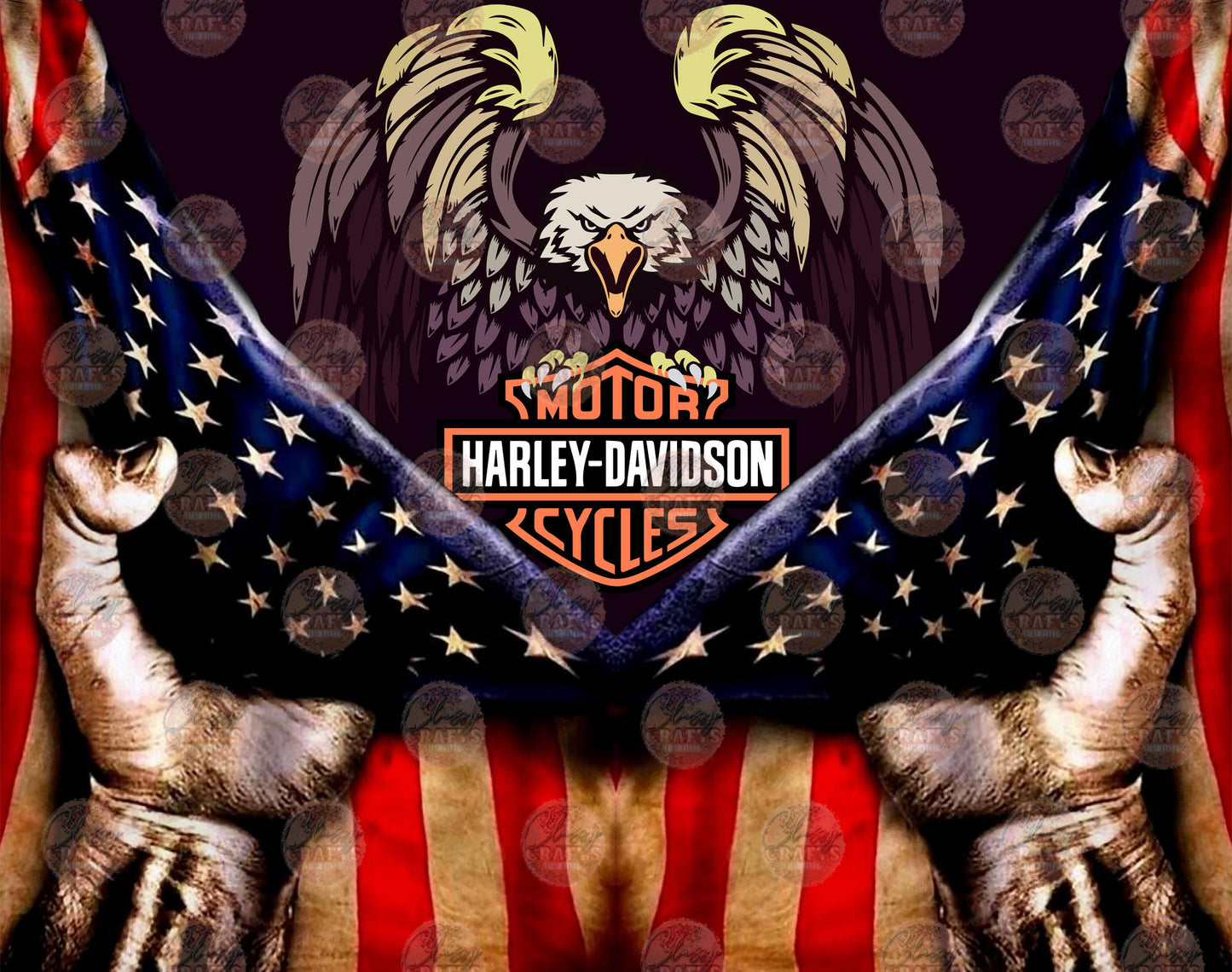 Eagle Motorcycle Tumbler Wrap