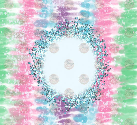 Easter Tie Dye Glitter Tumbler Wrap