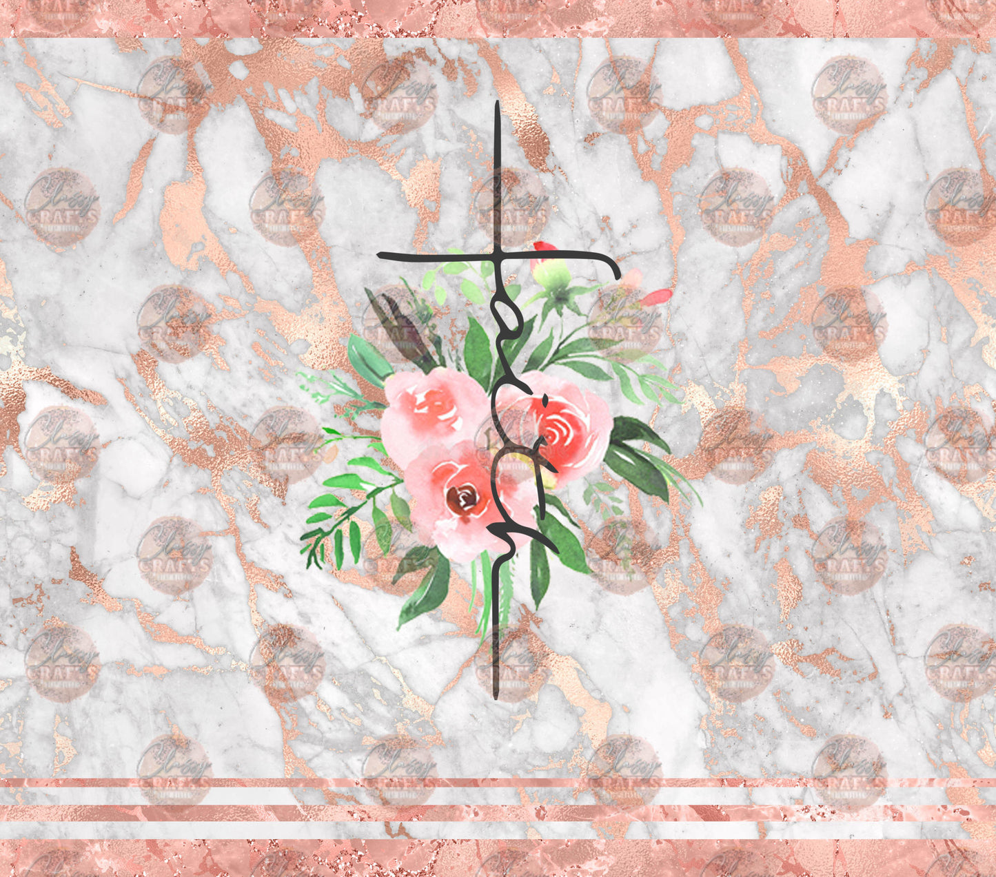 Faith Marble Tumbler Wrap