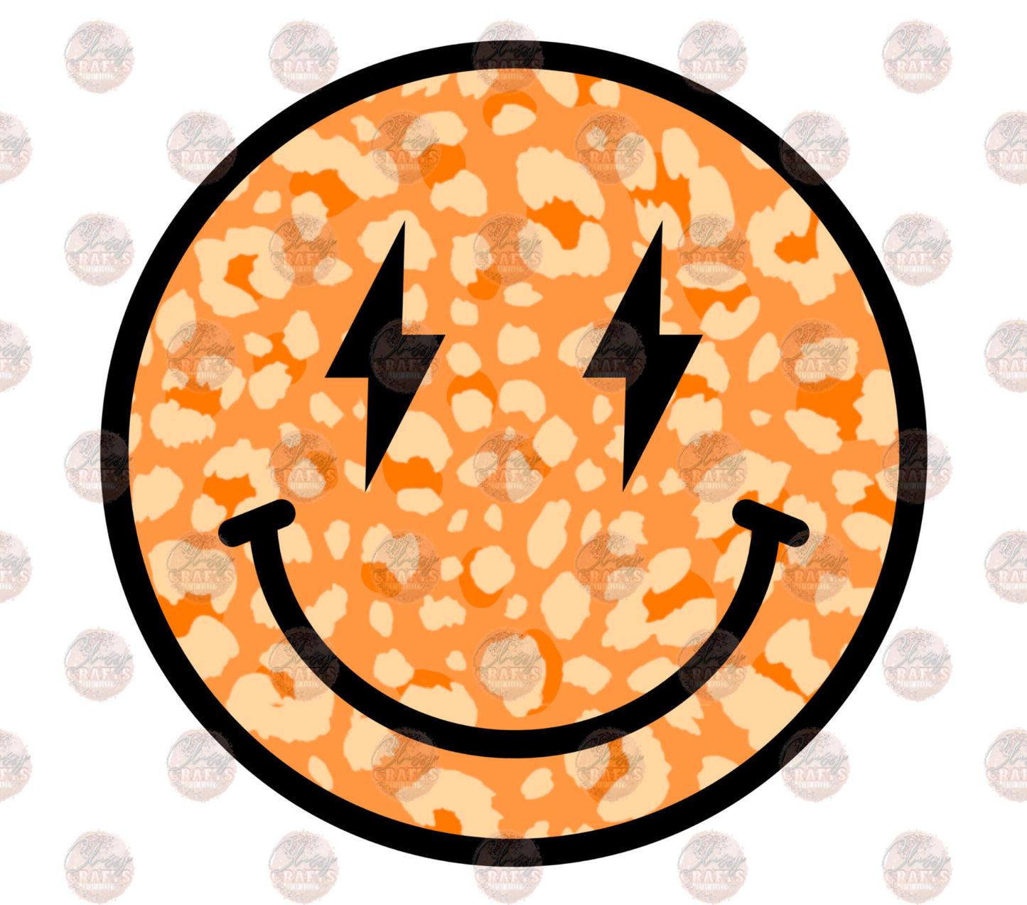 Fall Leopard Smiley Face - Sublimation Transfer