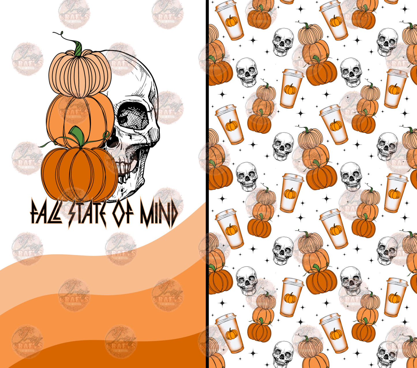 Fall State Of Mind Stacked Tumbler Wrap